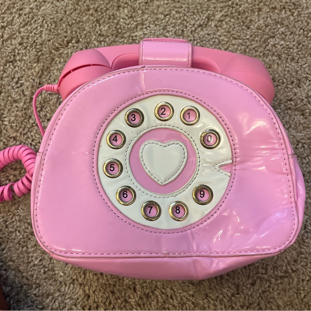 Retro Pink Rotary Style Phone Handbag